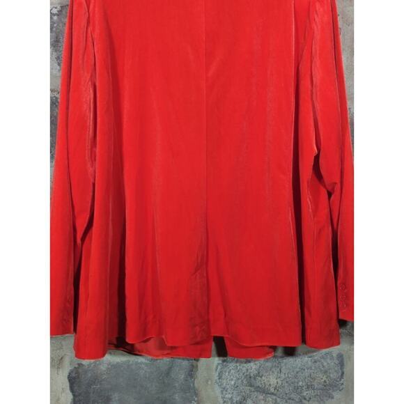 Lane Bryant Jacket Blazer Women's 22 Red Luxe Velvet NEW‎ Holiday Career - Picture 8 of 13